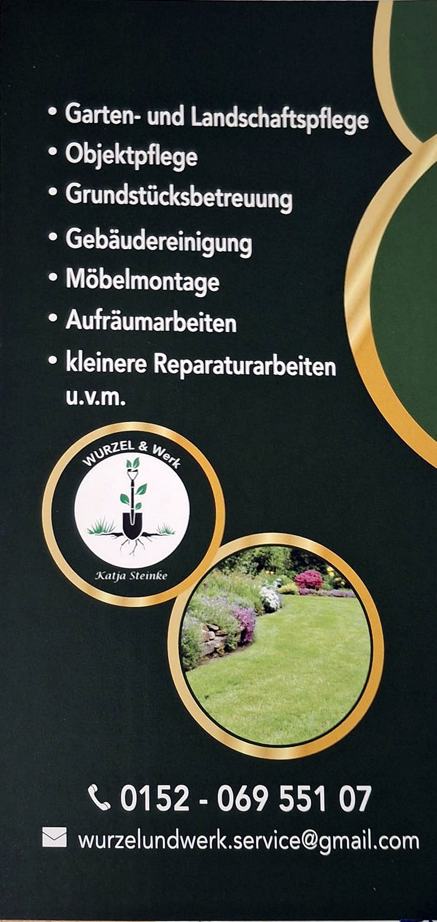 Flyer mit Leistungsübersicht